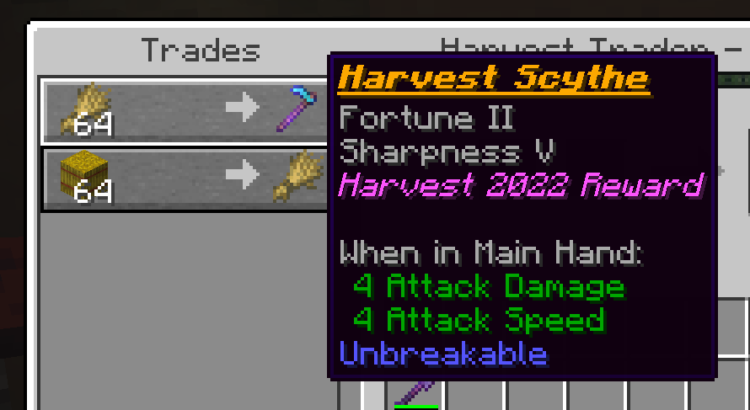 harvest scythe